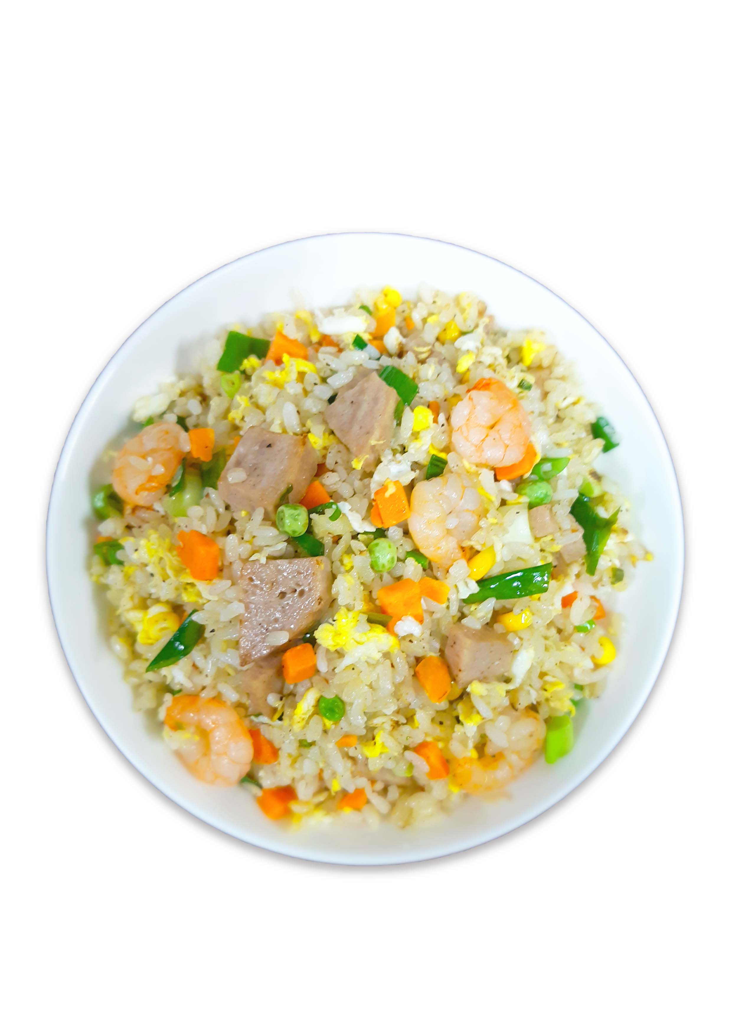 火腿蝦仁炒飯  com xào hop cam 