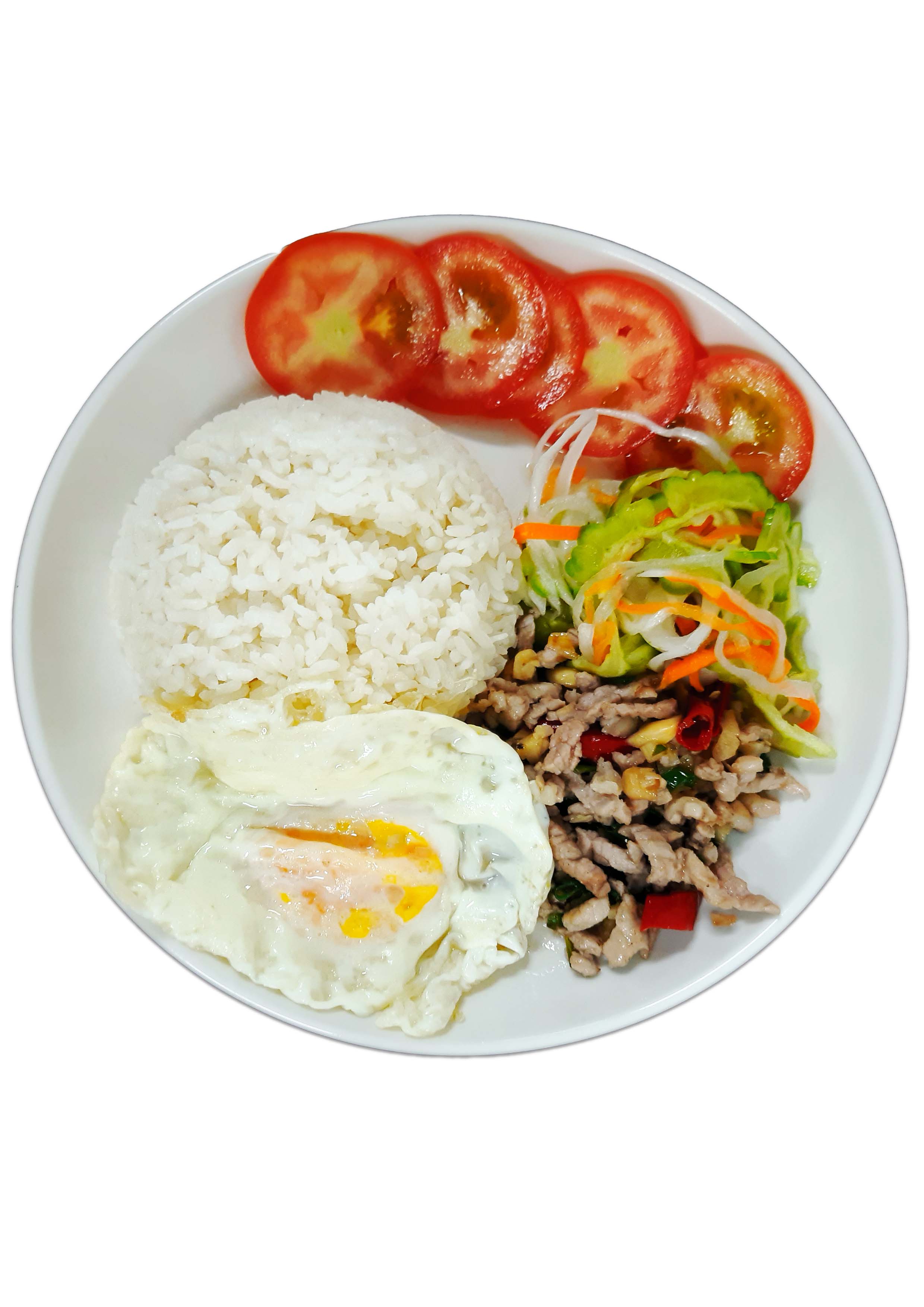 越式鹹豬肉飯  cơm thịt heo xào xã 