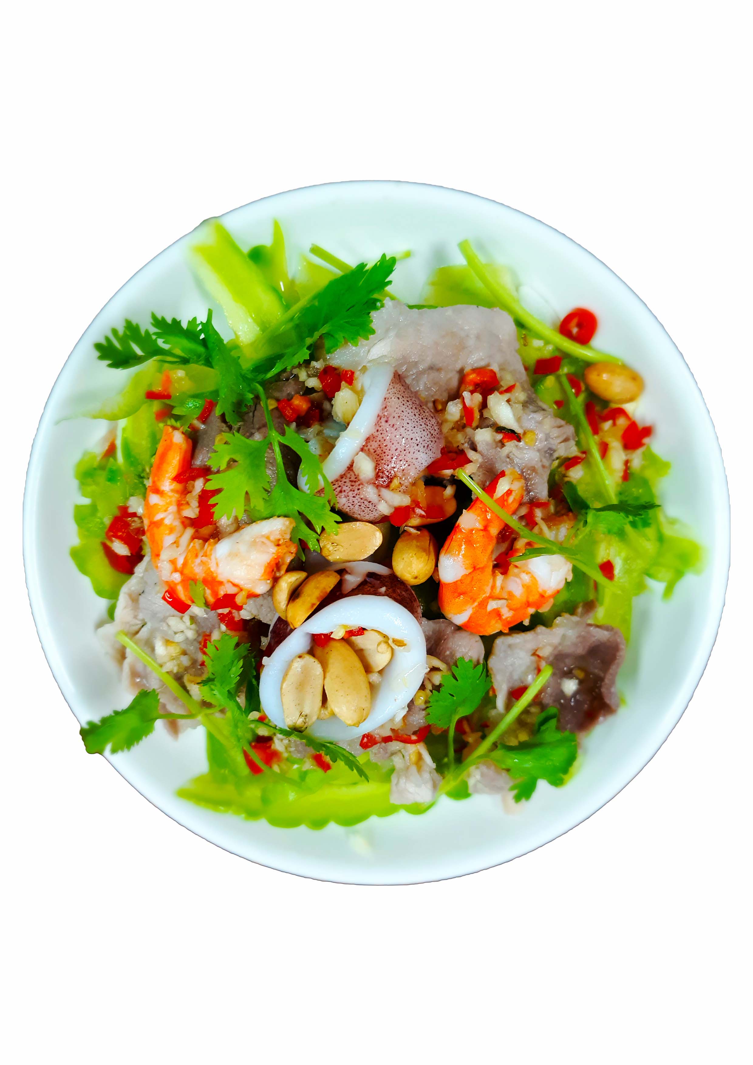 涼拌苦瓜 goi hu hoa Tom thịt 